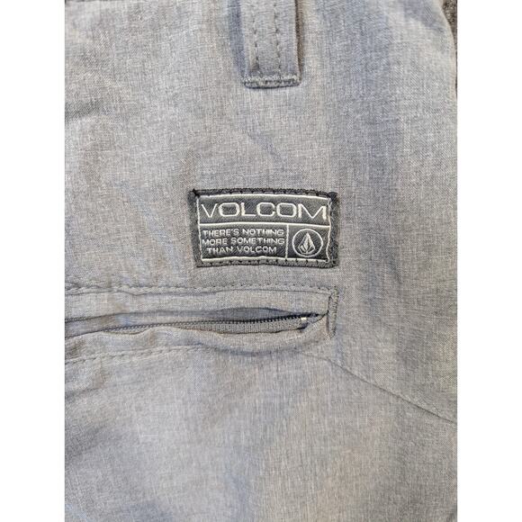 Volcom Shorts Mens 28 (30x9) Gray Surf & Turf Hybrid 4 Way Stretch Chino Skate - Picture 7 of 12
